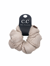 SCR-04 C.C KNIT SCRUNCHIE BEIGE