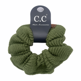 SCR-04 C.C KNIT SCRUNCHIE OLIVE