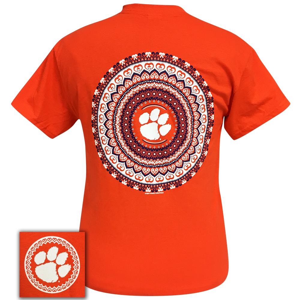Clemson Mandala Orange Short Sleeve