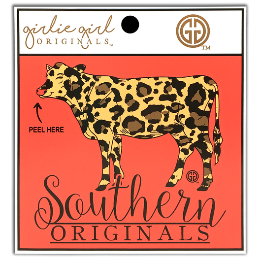 Decal/Sticker Leopard Print Cow 2223