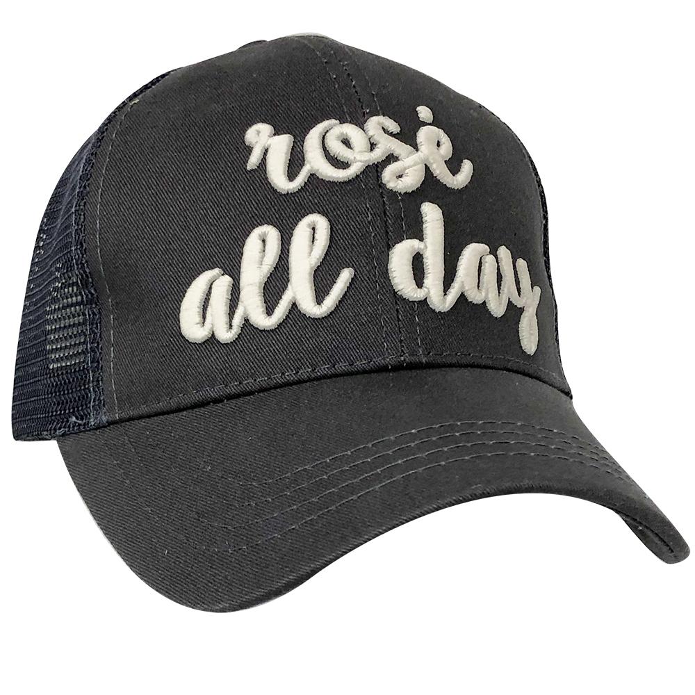 BT-10 Rose' All Day Grey 3D Magic Thread Pony Caps