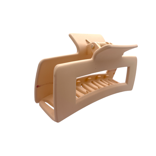 HCR-12S Large Rectangle Hair Clip-Beige