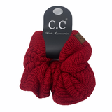 SCR-04 C.C KNIT SCRUNCHIE RED