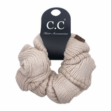 SCR-04 C.C KNIT SCRUNCHIE BEIGE
