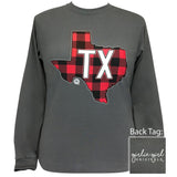 TX Buffalo Plaid-Charcoal LS-2148