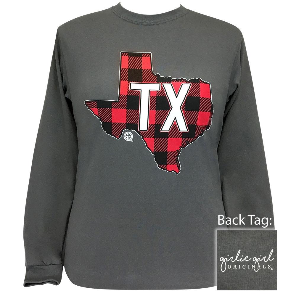 TX Buffalo Plaid-Charcoal LS-2148